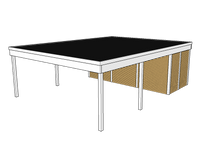 Modernes Doppelcarport KLARE LINIE mit Abstellraum - FREESE Holz 