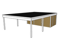 Modernes Doppelcarport KLARE LINIE mit Abstellraum - FREESE Holz 