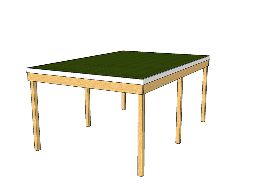 Modernes Gründach-Carport KLARE LINIE ohne Abstellraum (Einzelcarport) - FREESE Holz 
