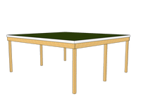 Modernes Gründach-Carport KLARE LINIE ohne Abstellraum (Doppelcarport) - FREESE Holz 