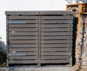 JODA Müllbox Rhombus duo aus Fichte grauweiß - FREESE Holz 