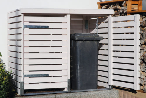 JODA Müllbox Rhombus duo aus Fichte grauweiß - FREESE Holz 