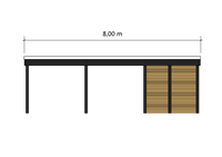 Modernes Einzelcarport KLARE LINIE mit Abstellraum - FREESE Holz 