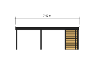 Modernes Doppelcarport KLARE LINIE mit Abstellraum - FREESE Holz 