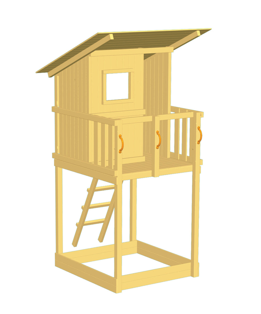 BLUE RABBIT Spielturm Beach Hut - FREESE Holz 