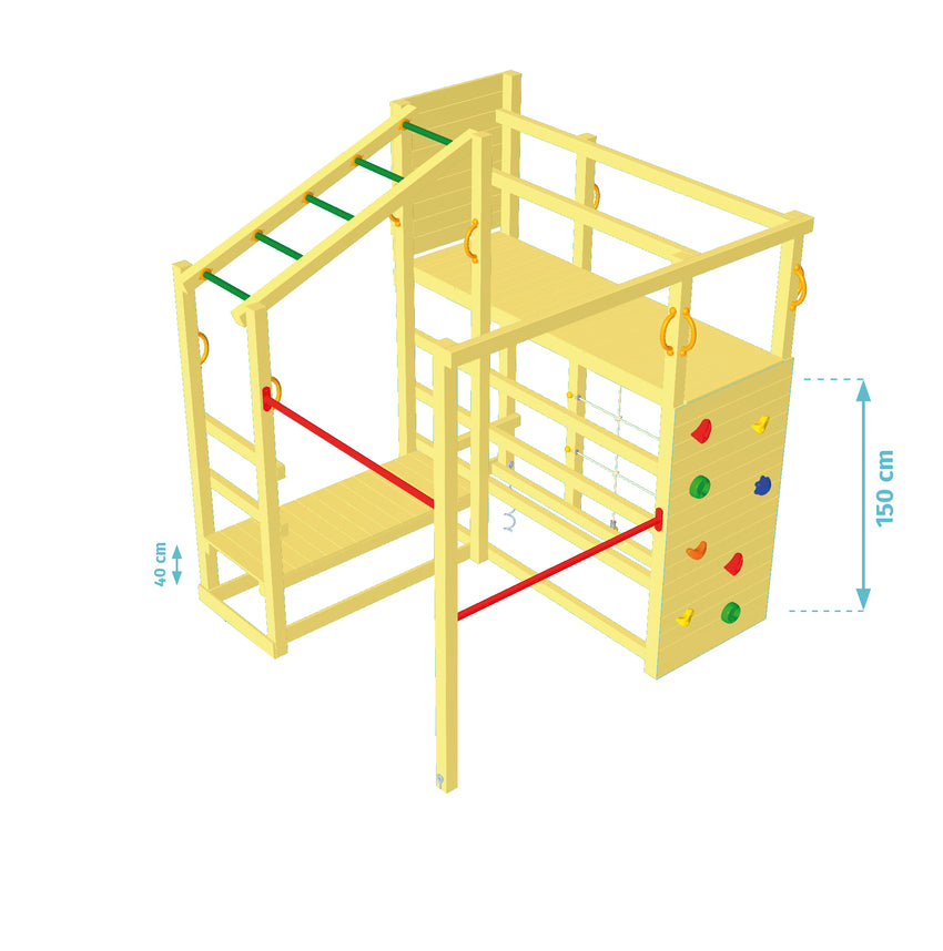 BLUE RABBIT Spielturm Crossfit - FREESE Holz 