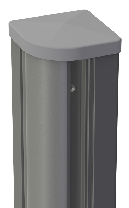 Variabler Eckpfosten für GroJa WPC-Steckzaun aus WPC/BPC - FREESE Holz 