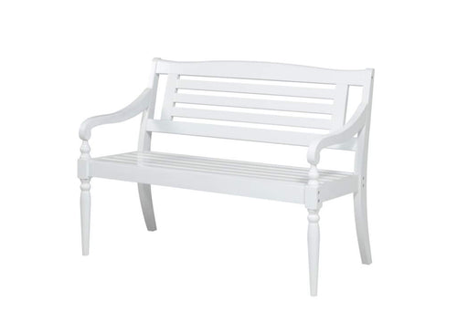 Gartenbank Gotland, Sitzbank aus weißem Holz