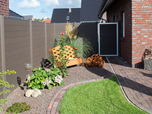 Tor für GroJa WPC-Steckzaun aus WPC/BPC, Tor 1-flügelig oder 2-flügelig